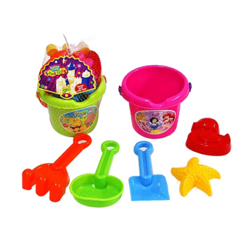 6PCS Plastic Kids Sand Beach Bucket Set (10241207)